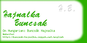 hajnalka buncsak business card